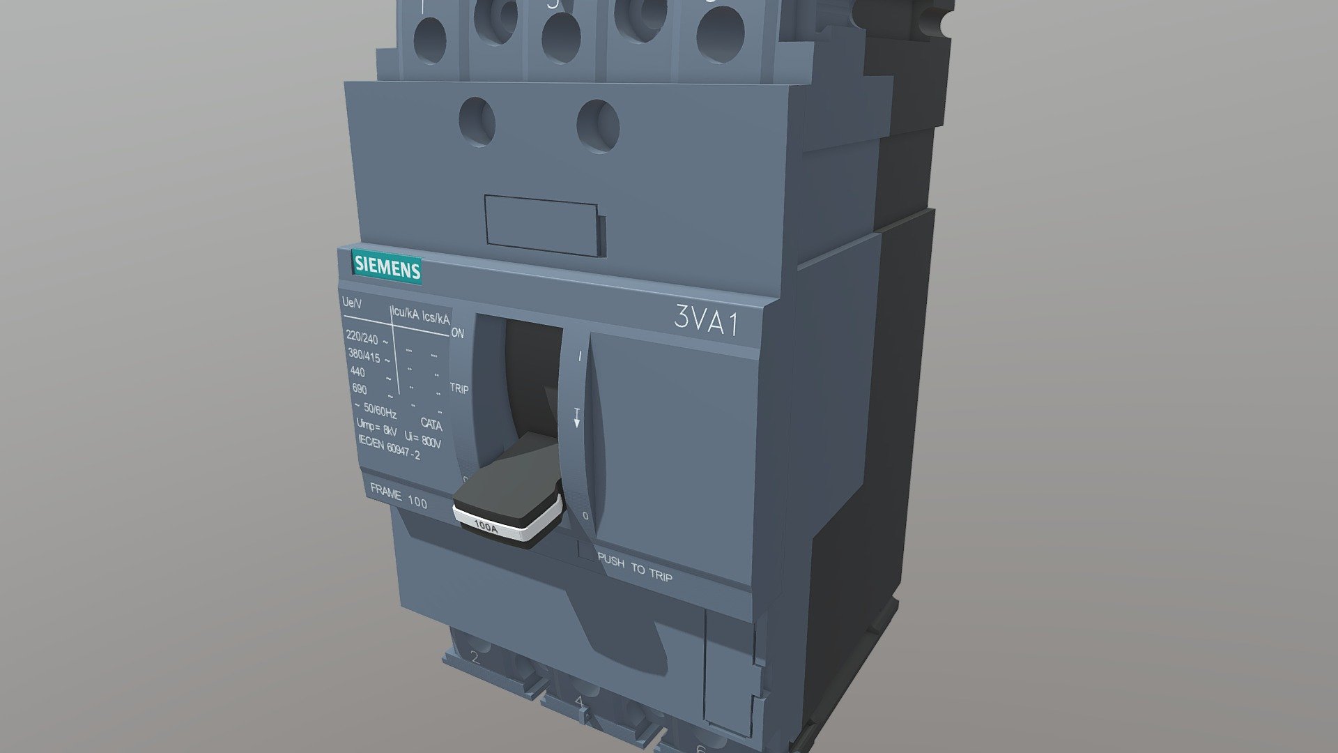 Siemens 3VA1 Circuit Breaker - Siemens 3VA1 - 3D model by taras.maykovych 3d model
