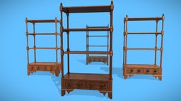 1800s Wooden Shelving Type A wooden, stand, shelf, shelving, shelves, 19th-century, 19thcentury, 1800s, wooden-shelf