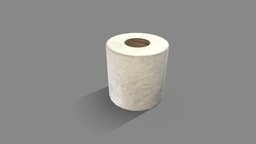 Toilet roll bathroom, roll, apocalyptic, prop, unreal, wc, tissue, bog, toilet-paper, toilette, toiletries, toiletpaper, pbr, noai, bogroll