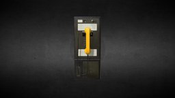 Subway PayPhone metro, payphone, subway, game-ready, low-polygon, low-poly-model, 3dmax-modeling, substance-painter-2, payphones, low-poly