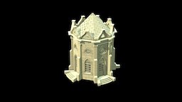 Gothic building for 28mm wargames scenery, 3dprinting, wargame, 28mm, model, building