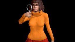 Velma body, anatomy, , scooby, skirt, , , woman, scoobydoo, velma, scooby-doo, girl, blender3d, female, rigged, noai