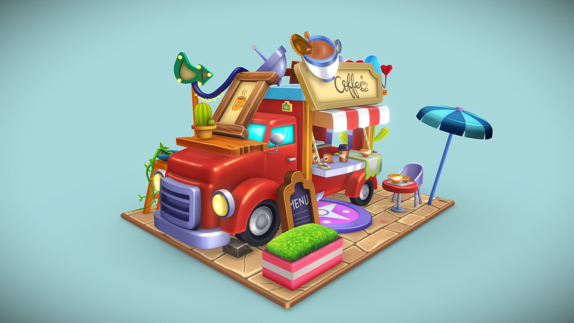 juegostudio.com - Food Truck - 3D model by JuegoStudio 3d model