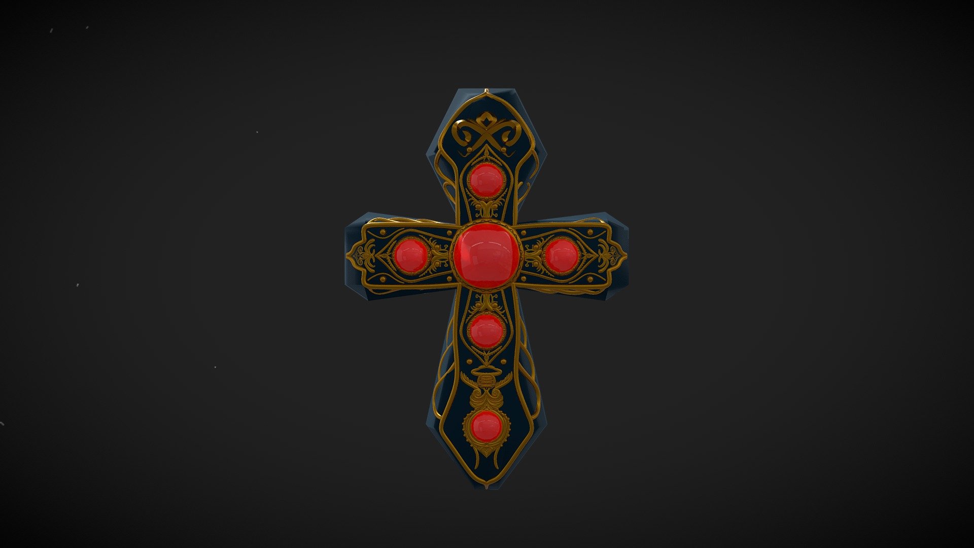 A gothic cross. 

Modeled in Gravity Sketch VR - Iron Cross - Buy Royalty Free 3D model by sirkitree 3d model
