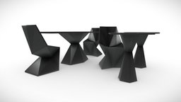 Vertex Vondom Set sofa, games, armchair, arch, viz, ue4, furniture-design, model, design, free