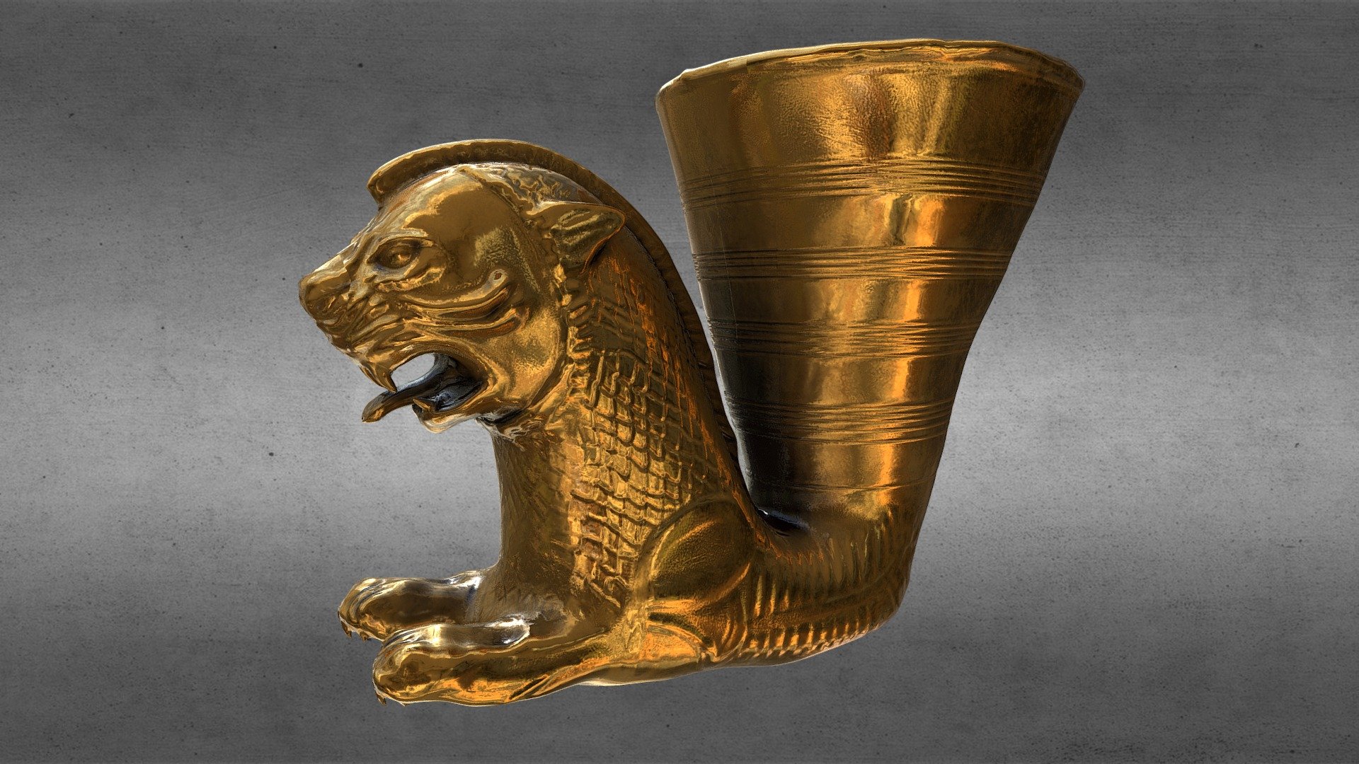 Achaemenid golden cup

A beautiful ancient cup from the Achaemenid period of Iran. This beautiful cup is made of gold. I made this model in 3dsmax and it is fully optimized.

For buy: https://www.artstation.com/a/19712384 - Achaemenid golden cup - 3D model by VertXYZ 3d model
