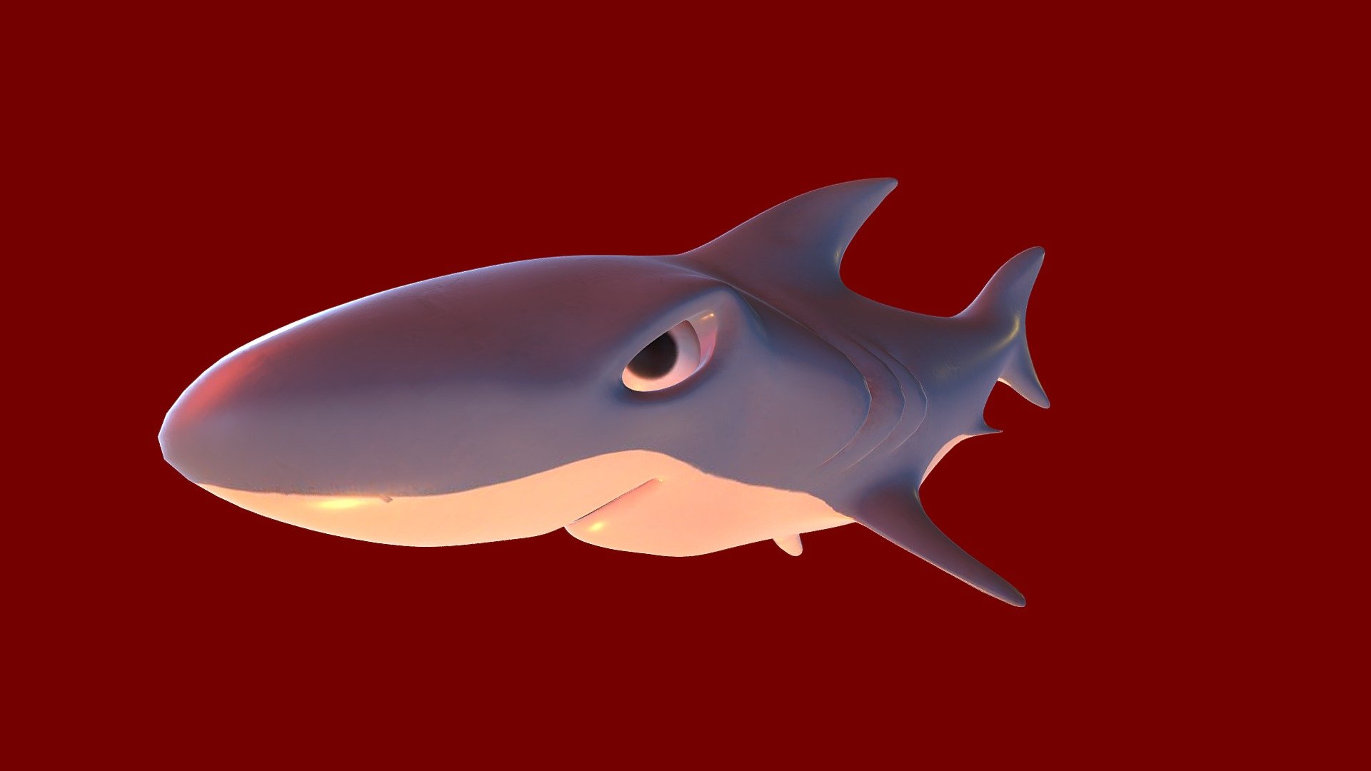 Cartoon Fish Sharkey - Cartoon Fish Shark - Buy Royalty Free 3D model by John Doe (@Johndoe3D) 3d model