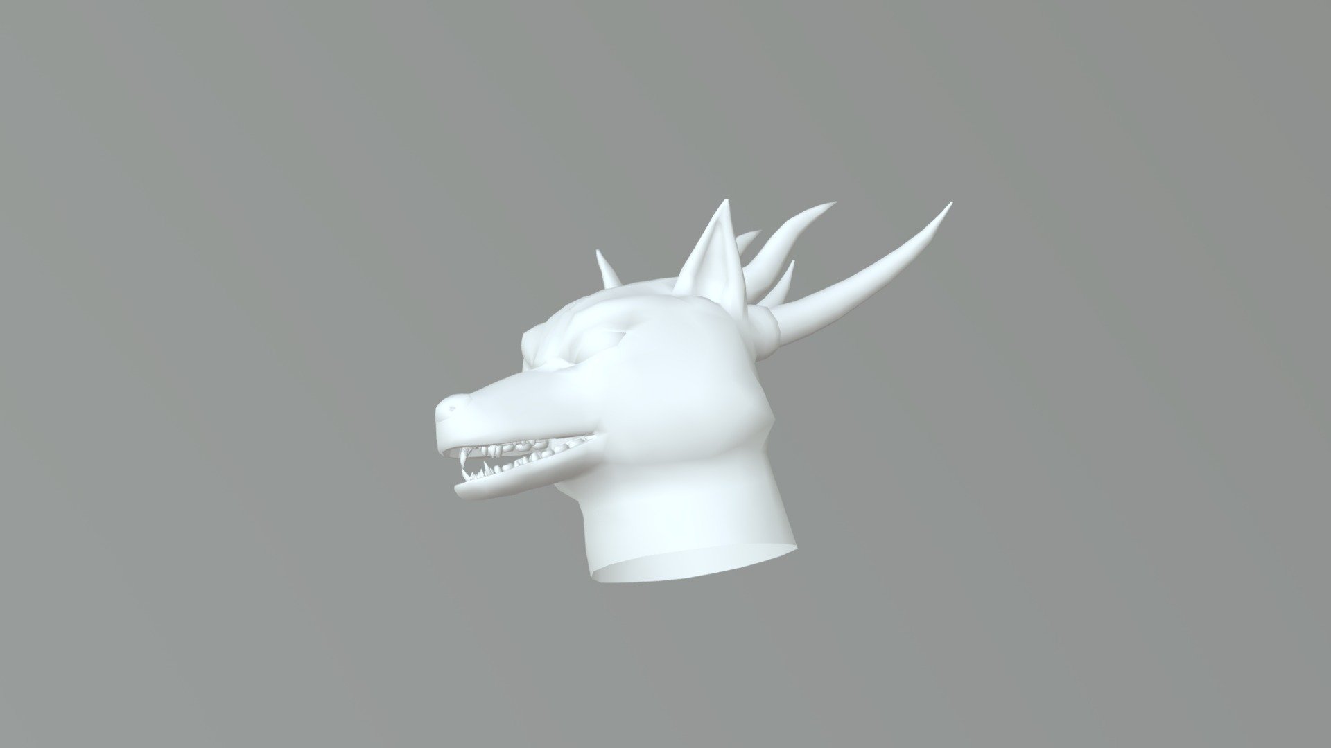 So this is the 3d view of my first model I've made, Zyle the wolf dragon. It took me so long to finish this because I have to calculate how many sides of the neck. This is for connecting the head to the body. It was difficult and I try to stay away from using 3 side polygon (Some are using it but not much). Also I've added the teeth on the model. At least this is the result though. I'll posting for updates.

created using 3DS MAX - Zyle the wolf dragon Head 3d model 3d model