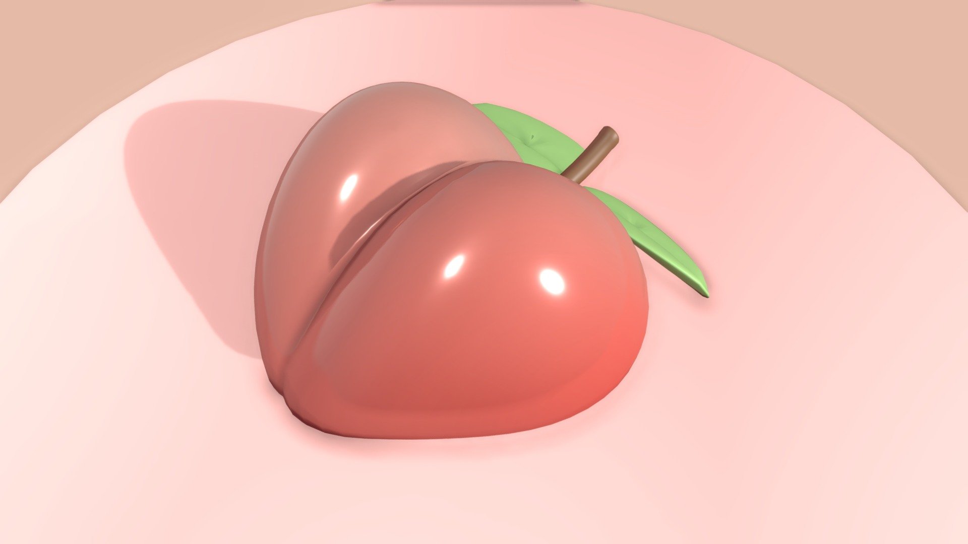 Just a peachy butt - Just peachy - 3D model by Anabelle Langelier (@Anachu) 3d model