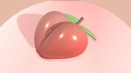 Just peachy mirror, pink, peach, 3d