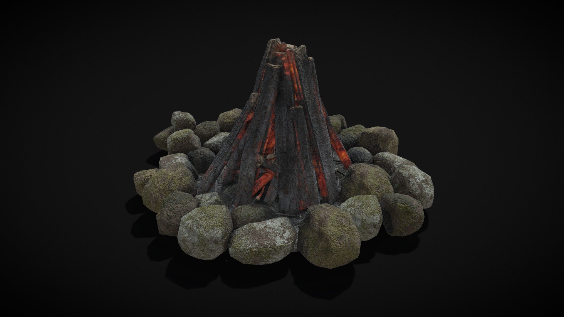 Small_Round_Campfire_OBJ 3D Model
PBR Approved 
4K PBR Texture 
Poly: 8054
Verts: 8208 
Low poly game ready - Small Round Campfire - Buy Royalty Free 3D model by GetDeadEntertainment 3d model