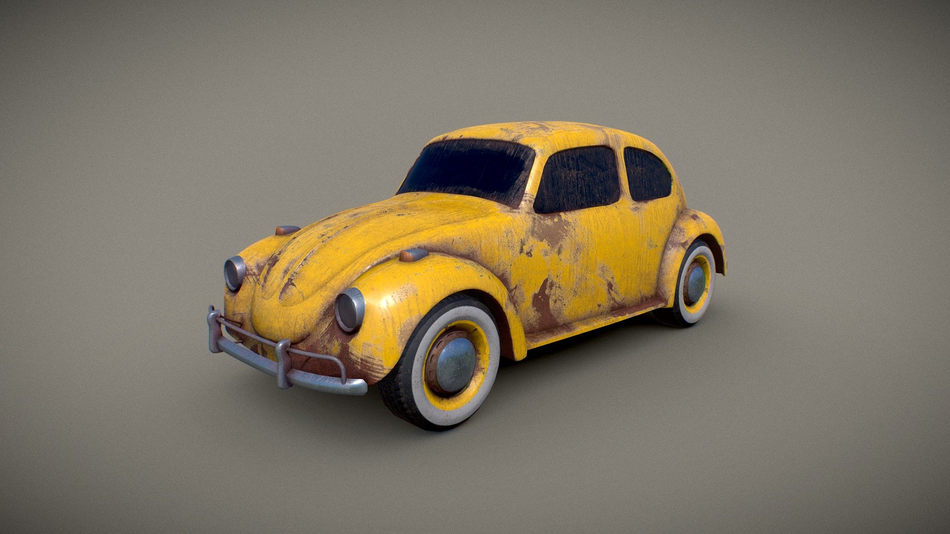 Concept for death rally like game - Volkswagen Beetle - 3D model by SvobArts 3d model
