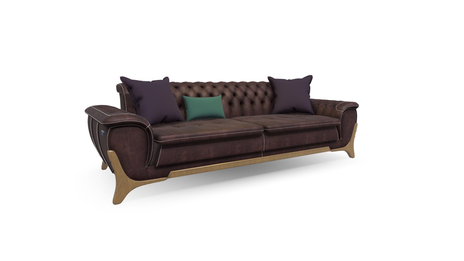 Quilted Sofa - Quilted Sofa - 3D model by Pivoga 3d model