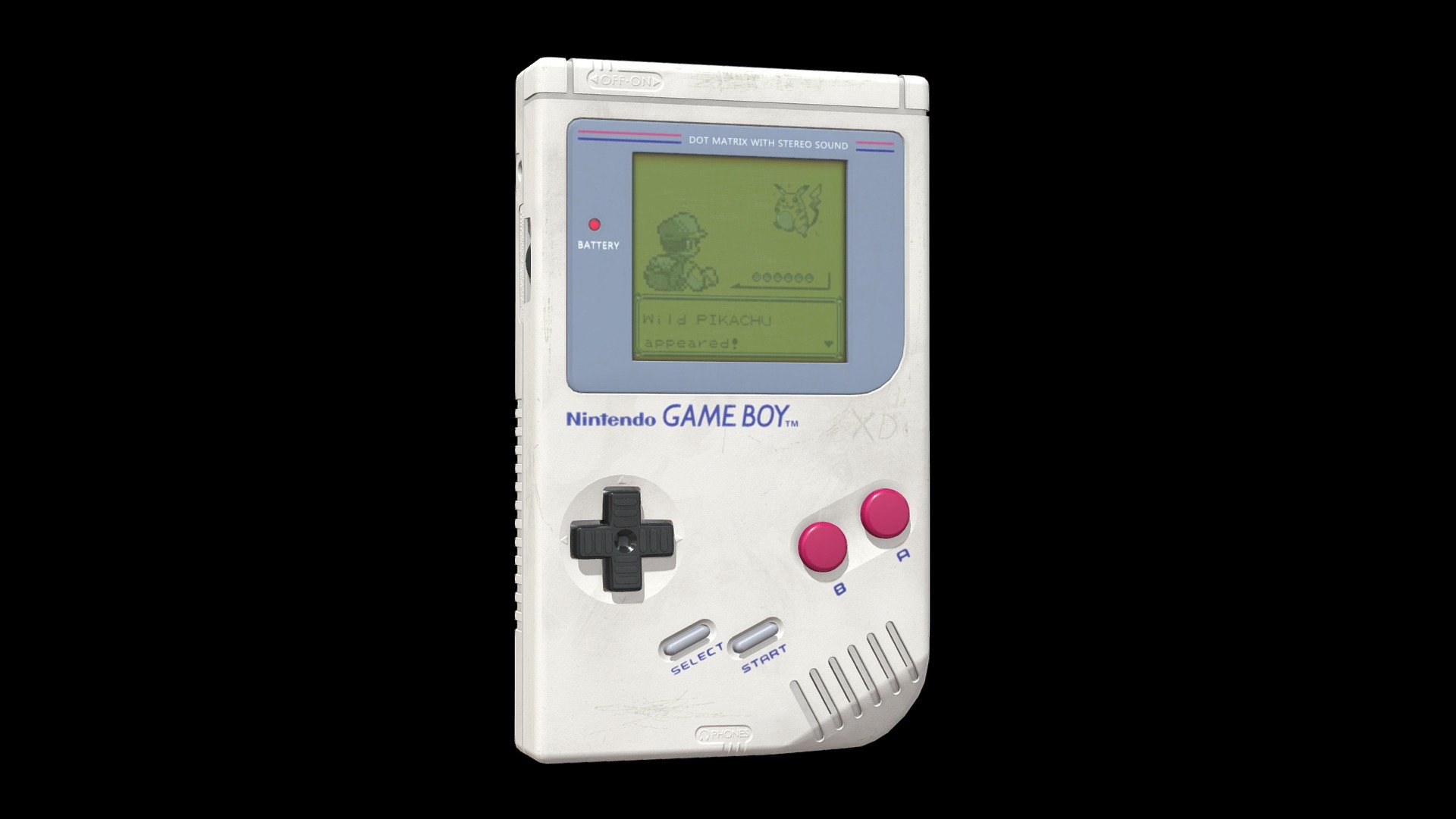 I modeled and textured a retro 1989 Nintendo Gameboy!  I tried to keep polygon count low and texture resolution optimized so there is 2 texture sets, one for the gameboy and one for the game cartridge which is Pokemon Yellow! I followed reference as close as I could and tried to get every last detail, even the game connector prongs!  Let me know what you think of my model :D - Nintendo Gameboy 1989 - 3D model by shrednector 3d model