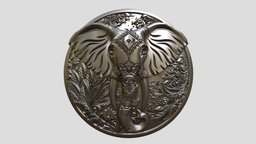 elephant medallion for casting