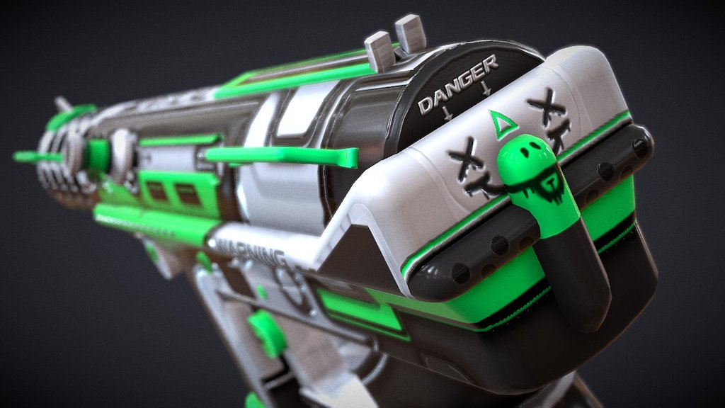 Sportified Cyberpunk type skin in green 3d model