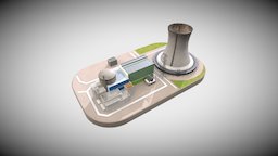 Cattenom 3D nuclear power plant 
