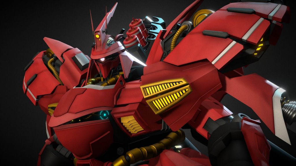 - SAZABI MSN-04 Gundam - Download Free 3D model by kunnatee 3d model
