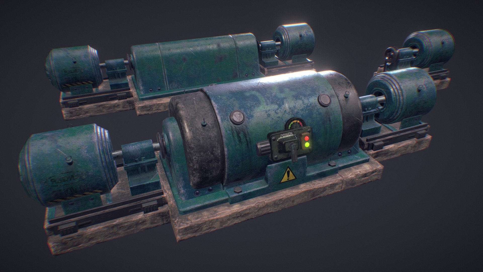 This is a prop, that will be used in a upcoming sewer environment, that I am working on. One fbx file, that has modular parts for generators.  ASSET STORE LINK: -link removed-#!/content/75375  More images here: https://www.artstation.com/artwork/e3lQJ  VR READY! - Turbine Generator - 3D model by PolySquid (@PolySquid_Studios) 3d model
