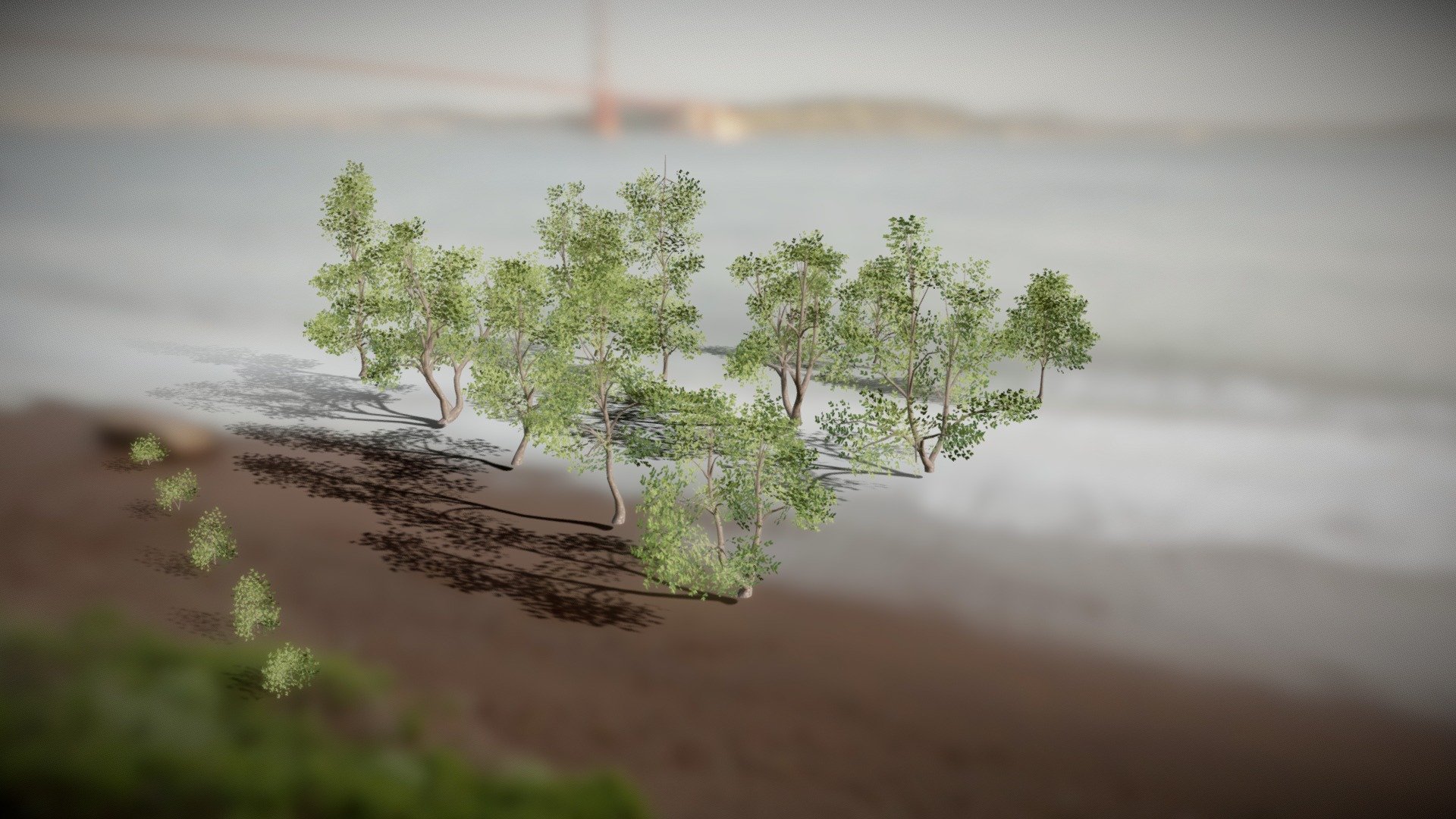 A set of the  11 tree models and 5 bush models for games or any software or purpuse - Mobile Tree Pack 2 - Buy Royalty Free 3D model by aliyeredon 3d model