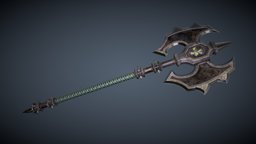 Undead Great Axe skeleton, rpg, medieval, unreal, ax, cry, undead, engine, don, blender-3d, falcone, unity, blender, skull, axe, fantasy, dark