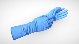 Rubber Med Gloves (free to download) hands, gamedev, simulation, hospital, props, gameassets, healthcare, unrealengine, gloves, doctors, substancepainter, unity3d, blender3d, gameart, medical, covid-19