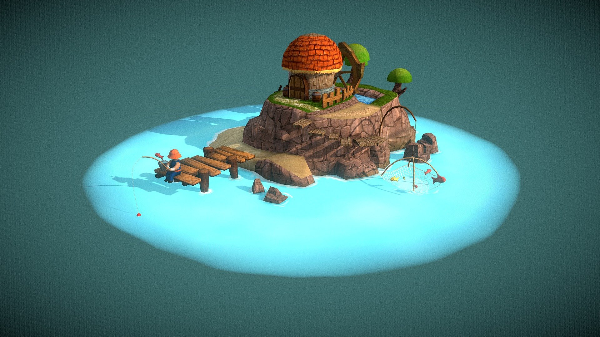 Final Project for Assignment - Diorama of Secret Island - Diorama of Secret Island - 3D model by DimasRamdhan 3d model