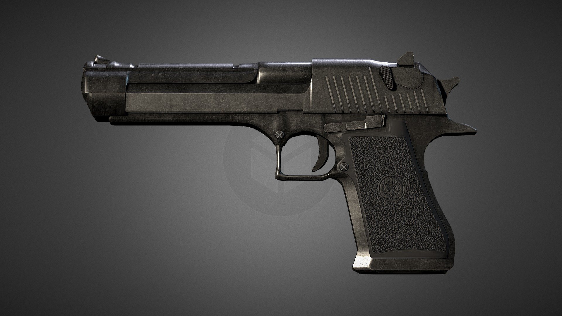 A simple Desert Eagle Pistol Mesh. 
Modeled in Maya and textured in Substance Painter 3d model
