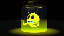 Ghost in a Jar toon, jar, glow, autodeskmaya, glowing, emissive, substance-painter-2, glass-bottle, glass, maya2018, fantasy, ghost, halloween