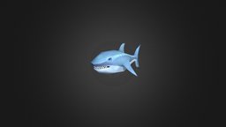 Hand Painted Shark Model animation-animated-rigged-shark-model