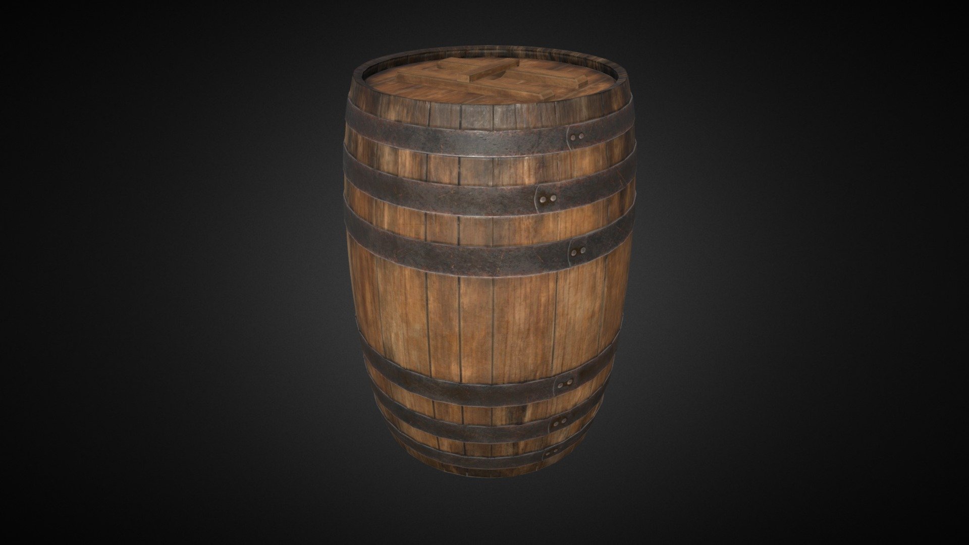 dirty wooden barrel - Barrel - Download Free 3D model by DZs 3d model