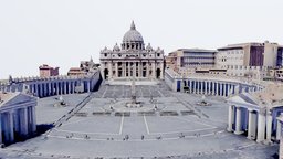 St. Peters Square,Vatican,basilica,rome,scan landscape, map, pope, vatican, architecture, photogrammetry, scan, catholics