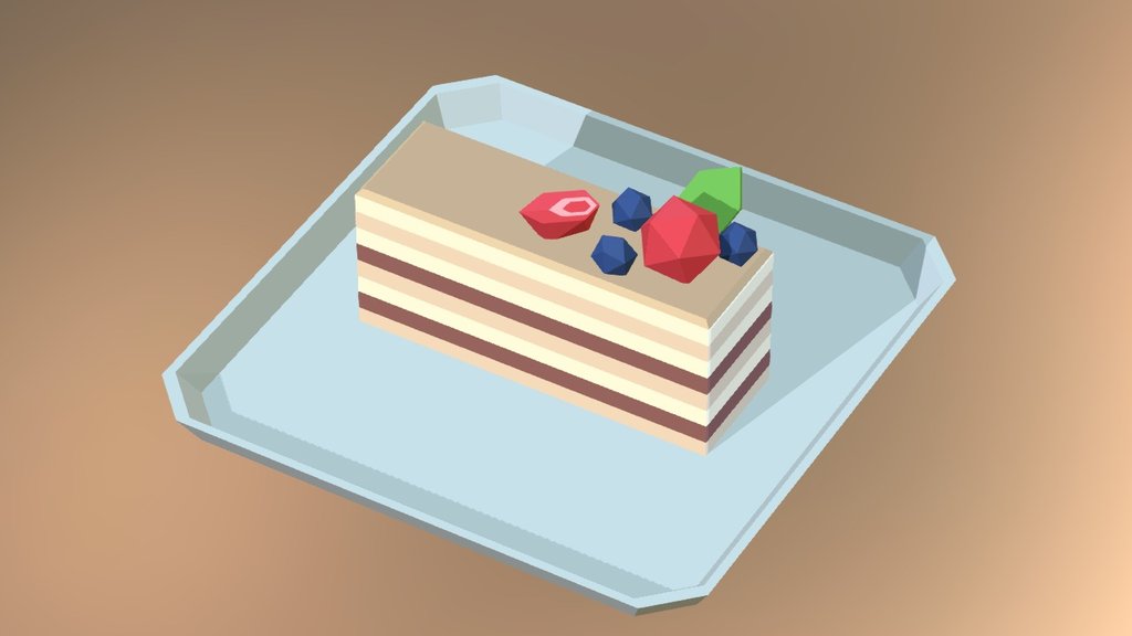 Low poly dessert - Dessert - 3D model by lanasloth 3d model