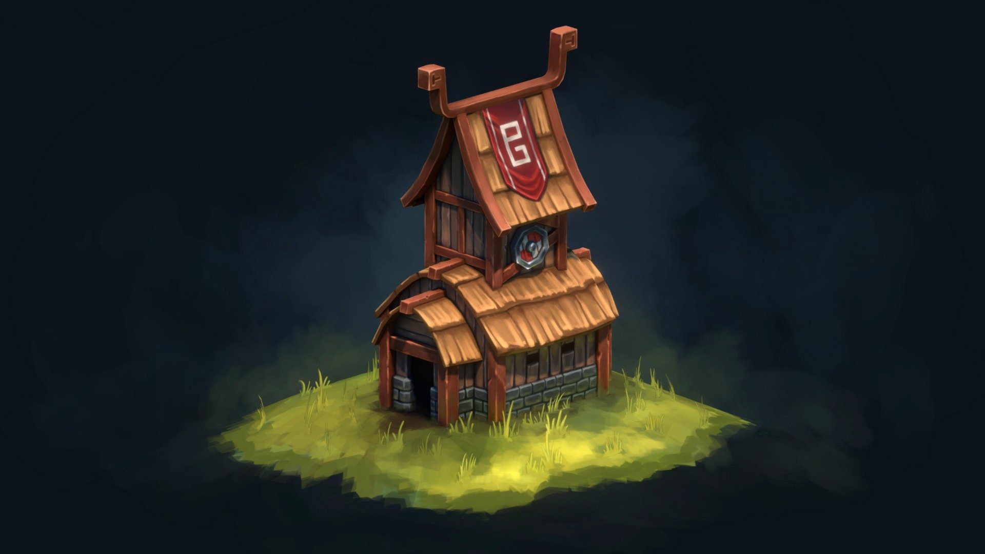 inspired by northgard , i am realy loving the art style and mood of that game.
Tried to paint the light into the texture for a change let me know if u like it !
all moddeld in blender then textured in 3dcoat,light was also baked in blender and then painted over in 3d coat again 3d model