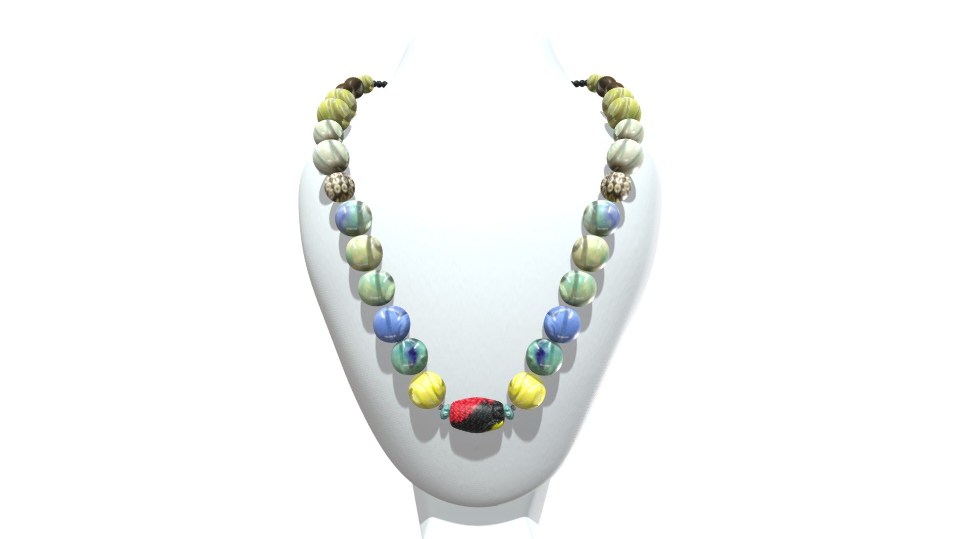 EMP (SWK) 11 B - SARAWAK BEADS NECKLACE Kabo - Download Free 3D model by eeelabvisual 3d model