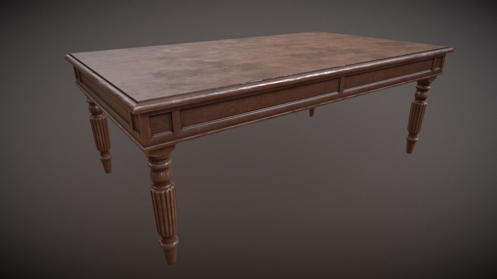 Victorian era wooden table, one of a series of props. Modelled in Maya and Zbrush, texturing in Photoshop and Quixel Suite.
See the complete scene at:  https://www.artstation.com/p/nX5xr - Antique Table - 3D model by Benjamin (@benjammin) 3d model