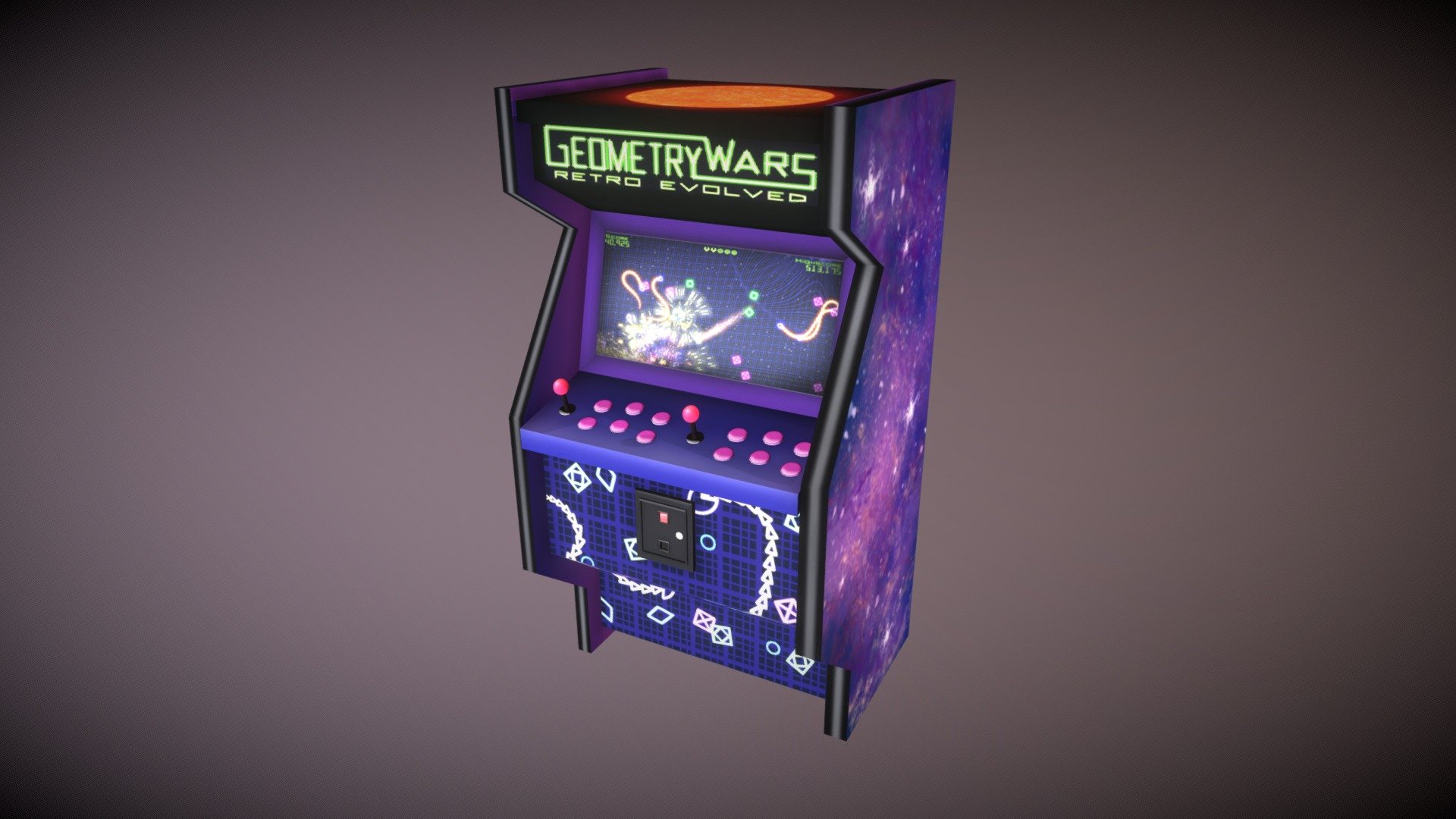 Geometry Wars arcade - Arcade - 3D model by Marine Millot (@mononoke06) 3d model