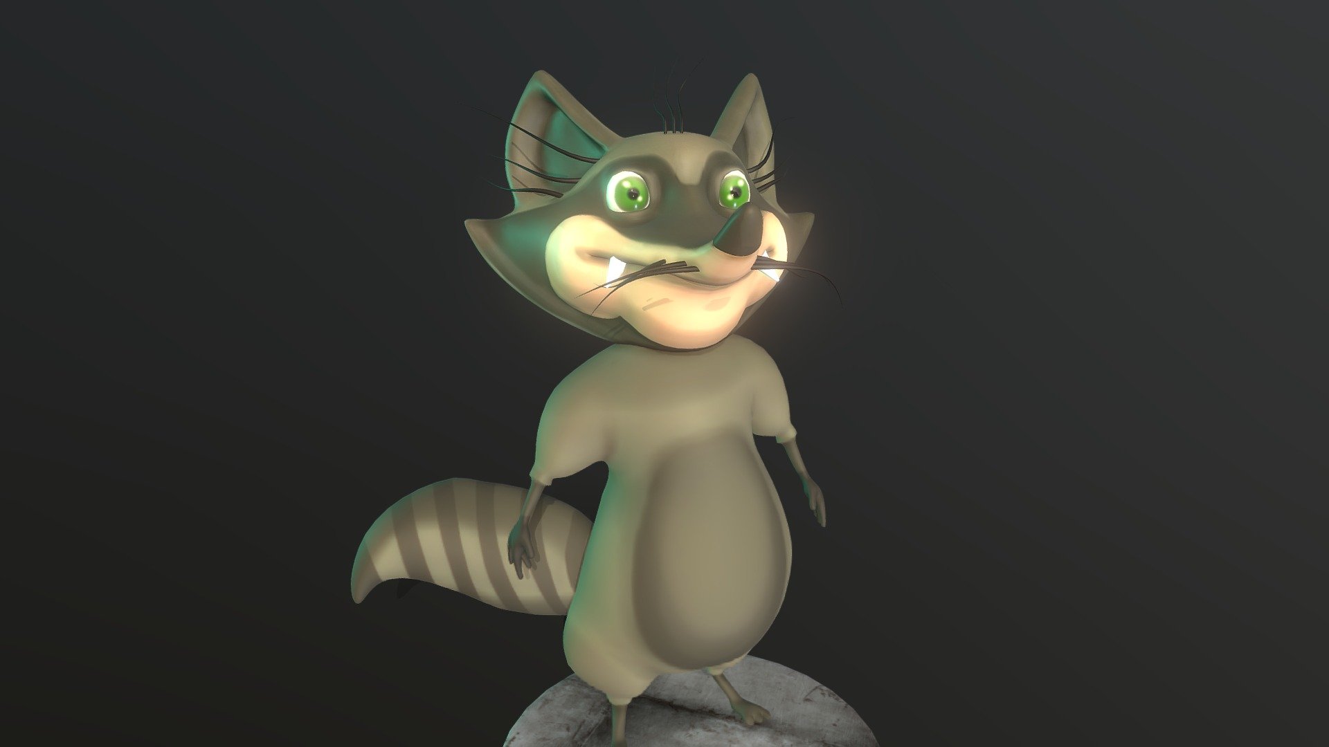 Modeling 3d blender Racoon animal,
if you comerif you download this model don't forget like this model and follow my sketchfab thanks before :D

if you are for commercial please donate for this model and contact my :) - Racoon cartoon style - Buy Royalty Free 3D model by FR Animation (@fr.animation) 3d model