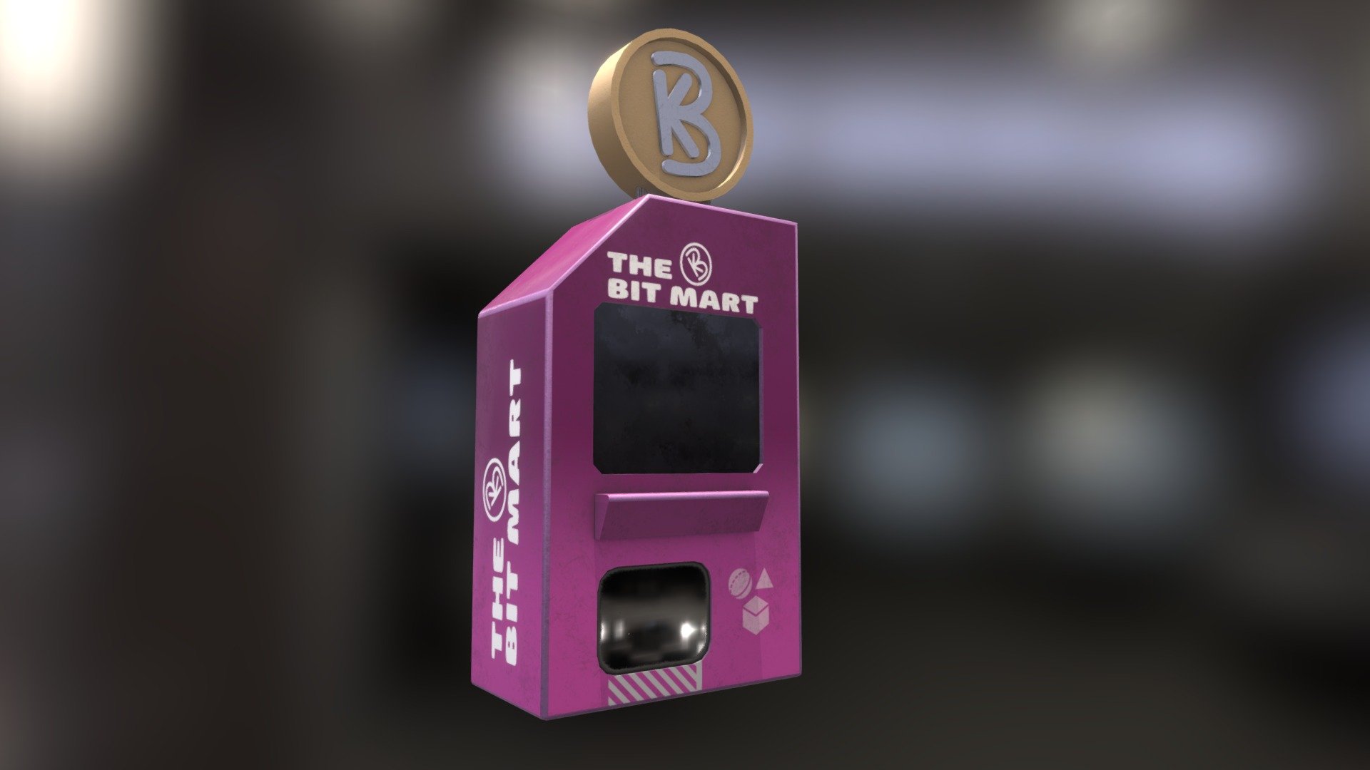 A Bit-Mart machine built by the company BaBaCorp. Used to purchase items such as hats from inside the BONELAB Fusion multiplayer mod 3d model