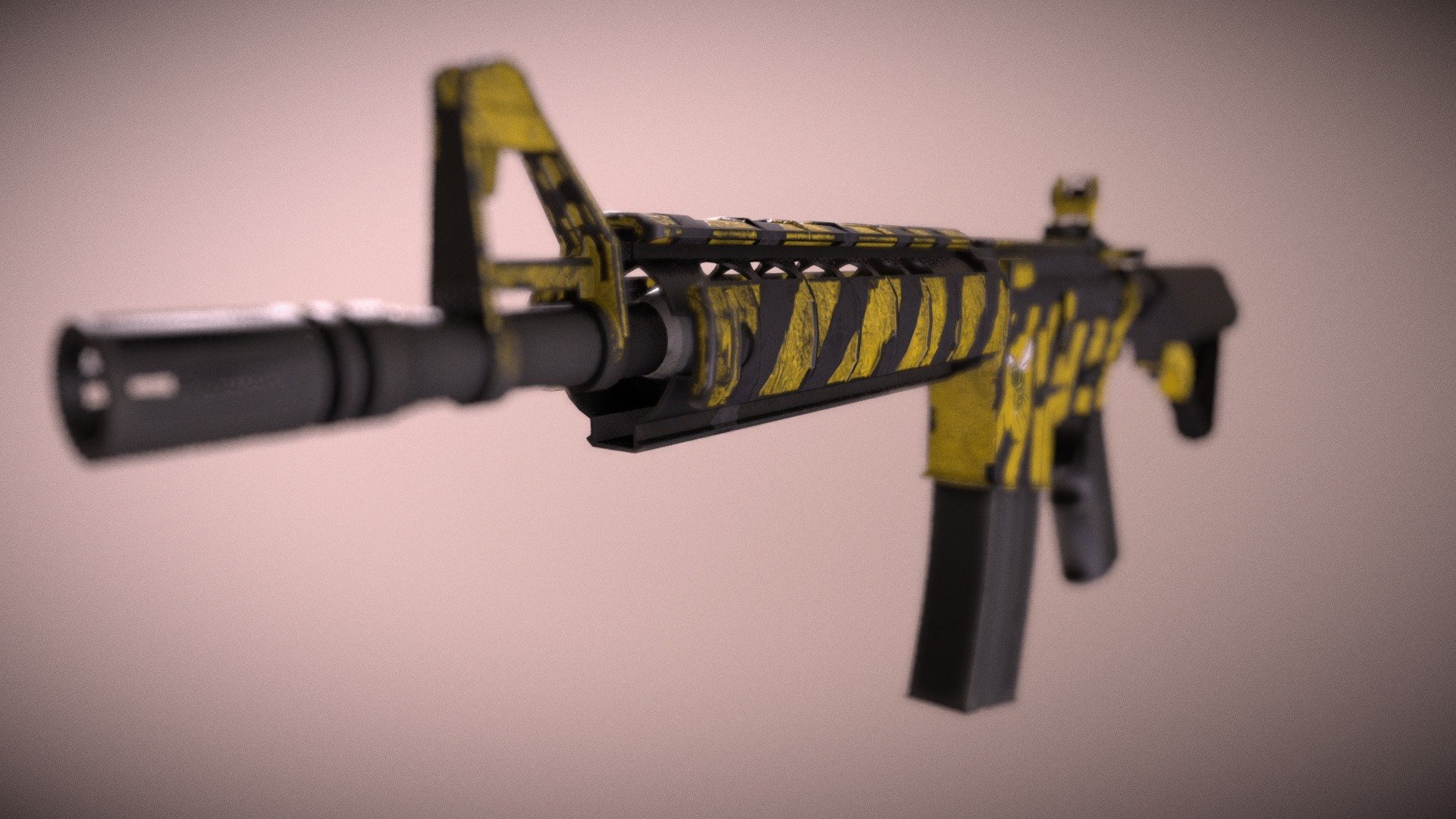 Valve. Why u no let me use workbench? This skin is quite nice in my opinion. It was handpainted through and through to differentiate it from the other sci-fi bullshittery in CSGO already. This was the first skin I made for CSGO. The first draft was in photoshop, which I then redid in Substance Painter. Which is the design you are viewing now. I like to think some bored artisic CT was sitting in his bed messing around with his gun when he realised he thinks hornets look sp00ky. Then raiding some paint supplies and pimping out his gun girlfriend. I know that the &ldquo;yellowjacket