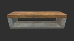 Bench 01 Generic Low Poly PBR Realistic