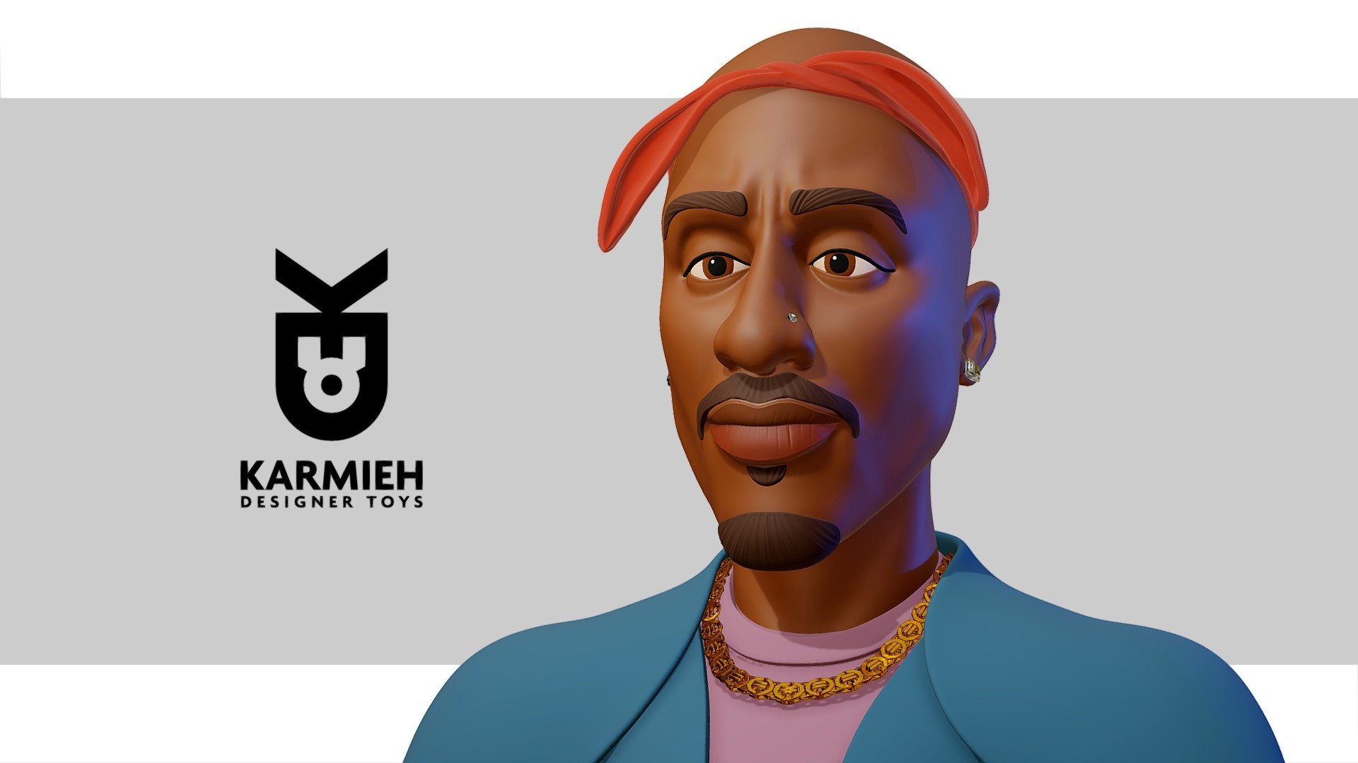 Morning sculpt, I have been wanting to sculpt 2pac Shakur for such a long time, and this is what I came up with.
Sculpted in ZBrush 
And if you are wondering, yeah I am going to make him into a toy. For more info https://www.karmieh.com/ - Tupac Amaru Shakur - 3D model by Oasim Karmieh (@pixelbudah) 3d model