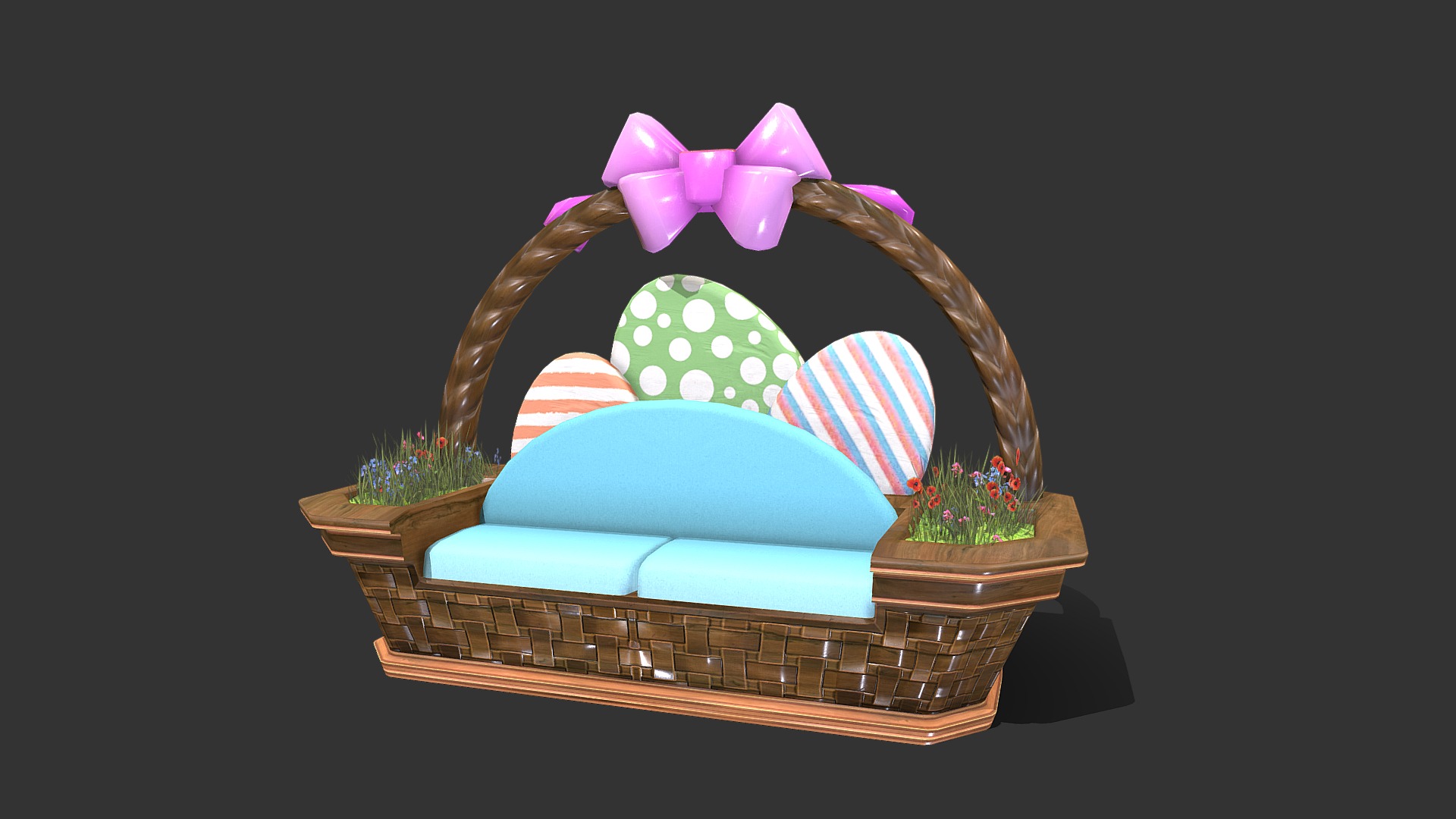 Easter Basket Bench - WIP - 3D model by TonyGalindo3d 3d model