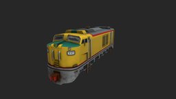 Turbo (Union Pacific GTELs) train, transport, unionpacific, lowpoly, gameready