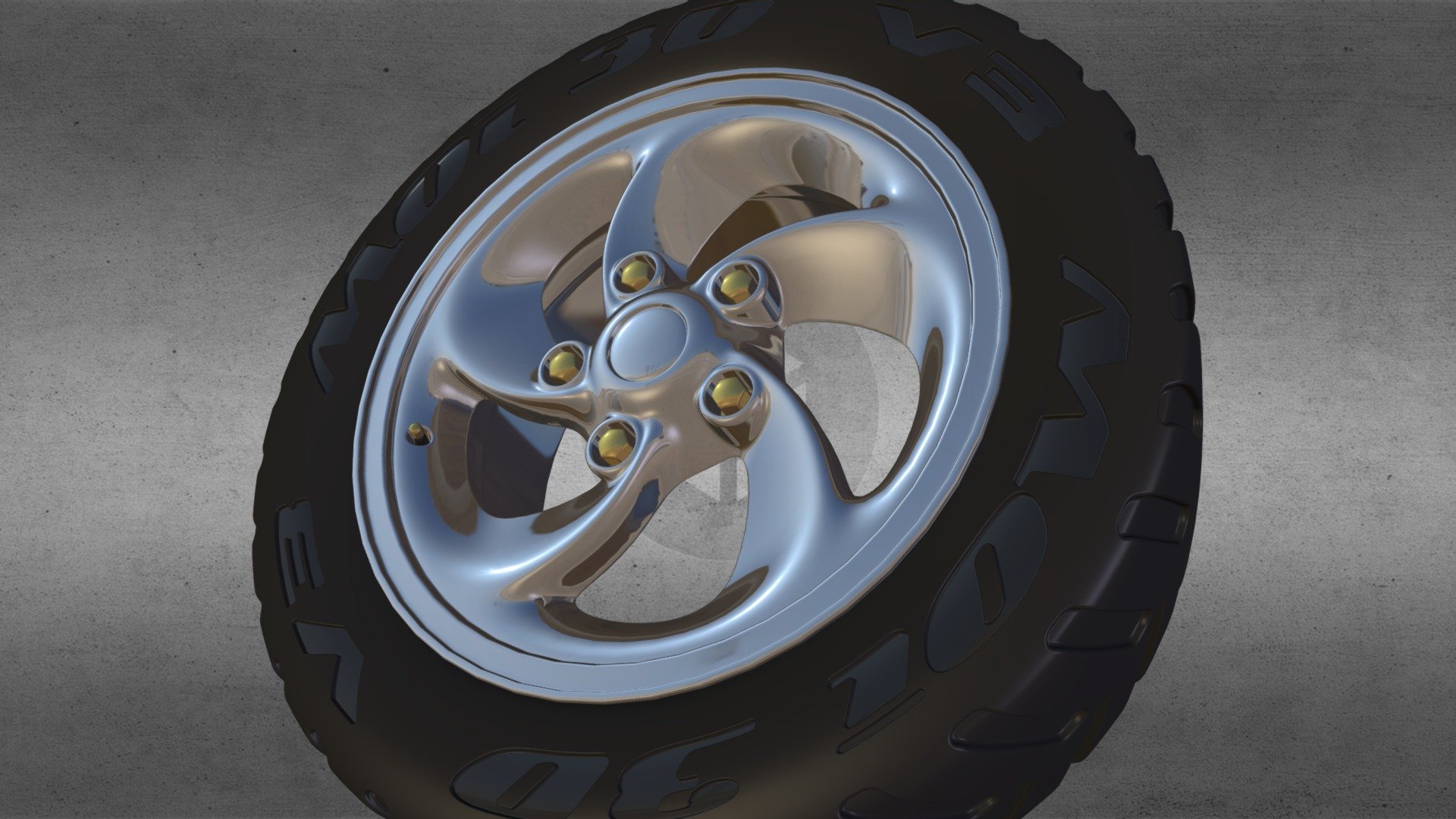 A Turbine-Style Alloy Sports Rim. Modeled in Moment of Inspiration (Moi3D). A NURBS-based tutorial can be found at: http://moi3d.com/forum/index.php?webtag=MOI&amp;msg=5470.1 - Turbine Style Sports Rim - 3D model by K4ICY 3d model