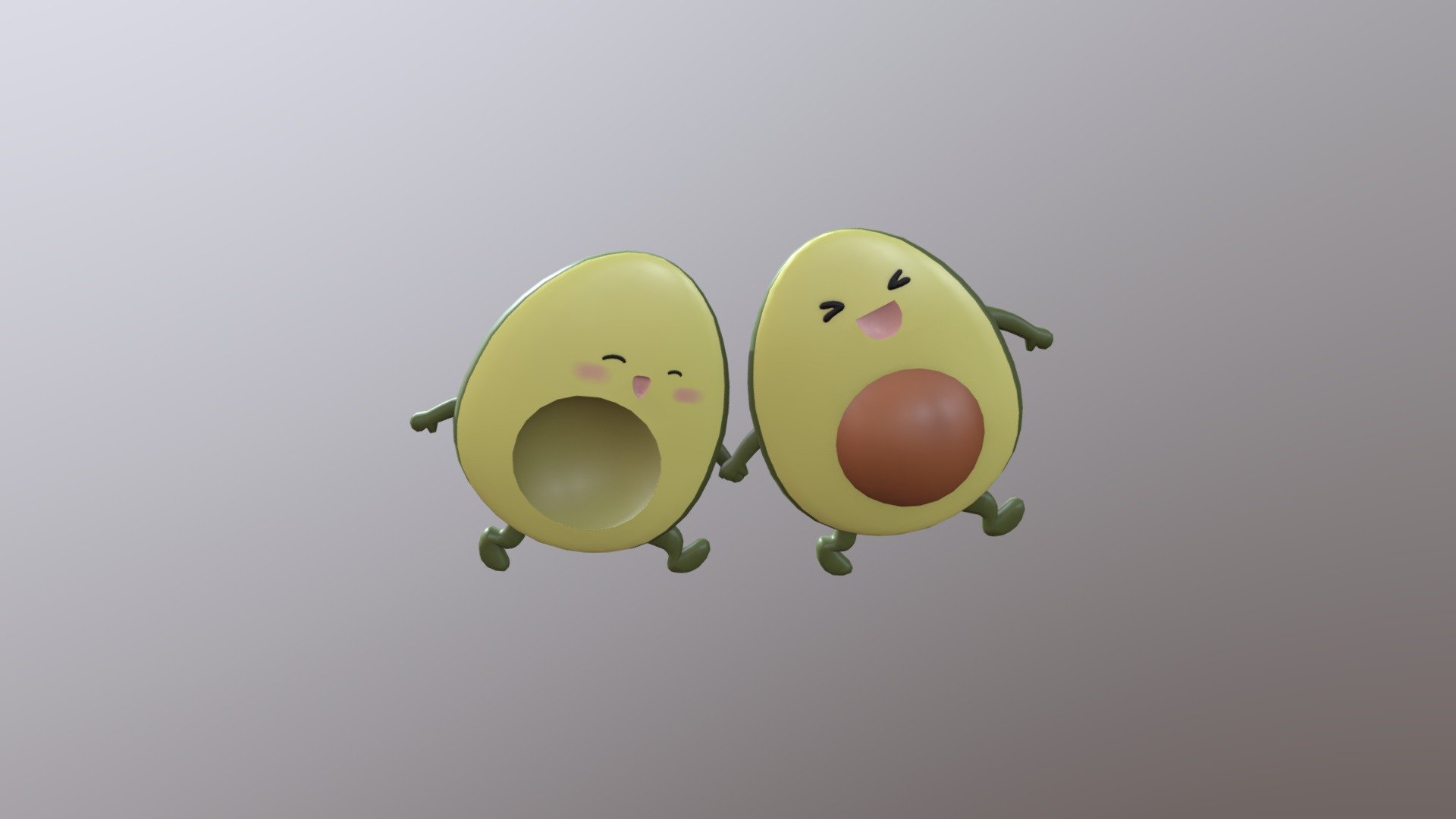 Avocado_cartoon - 3D model by DuongNgocDoanThuy 3d model