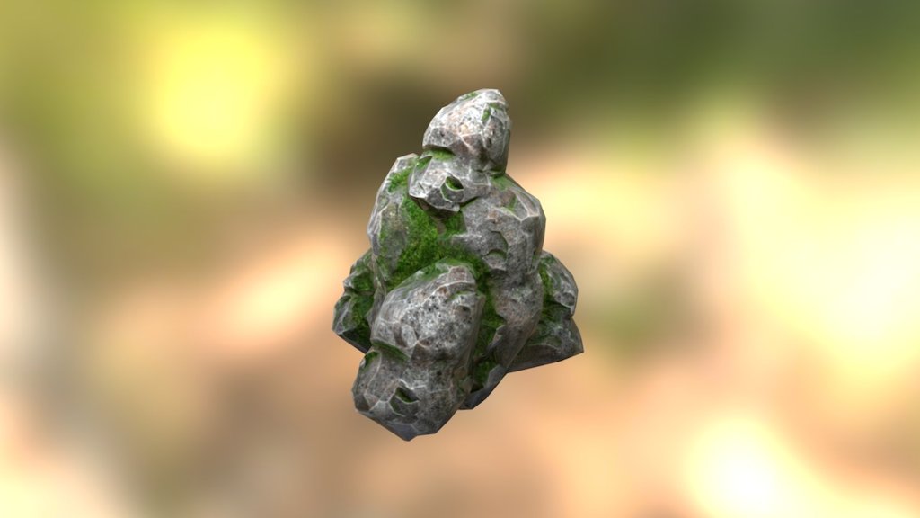 study - Low poly rock - Download Free 3D model by ericdraw 3d model