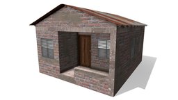 Brick House urban, concrete, oldhouse, house-model, house, fbx-object-model, concrete-house