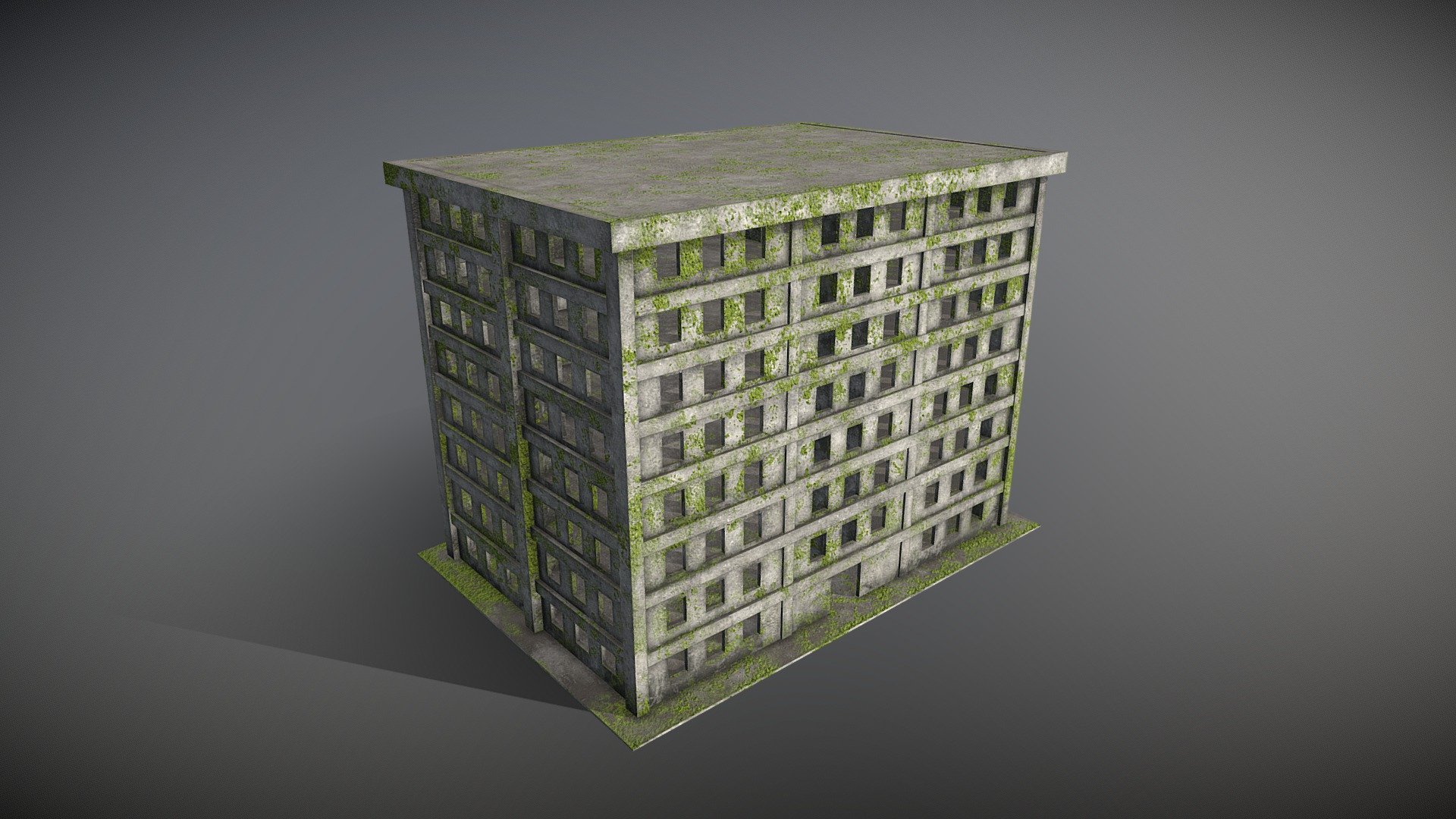 Enterable Skyscraper with stairs inside, 4096 pbr material with dx normalmap 3d model