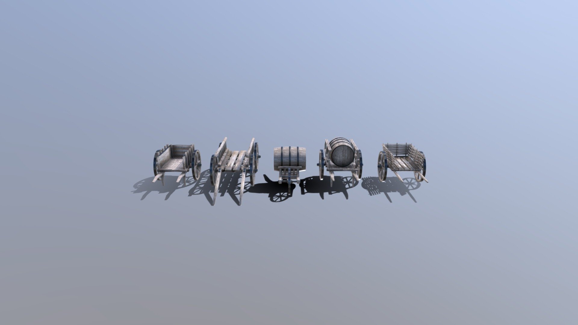 Medieval- Cart- Pack - Buy Royalty Free 3D model by Simon T Griffiths (@RubberMan) 3d model